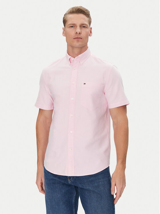 Tommy Hilfiger Koszula Heritage MW0MW36272 Różowy Regular Fit