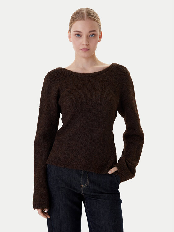 ONLY Sweter Zaggie 15376349 Brązowy Regular Fit