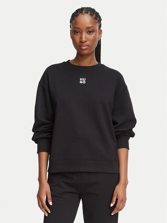 HUGO Bluza Deroxina_12 50576467 Czarny Relaxed Fit