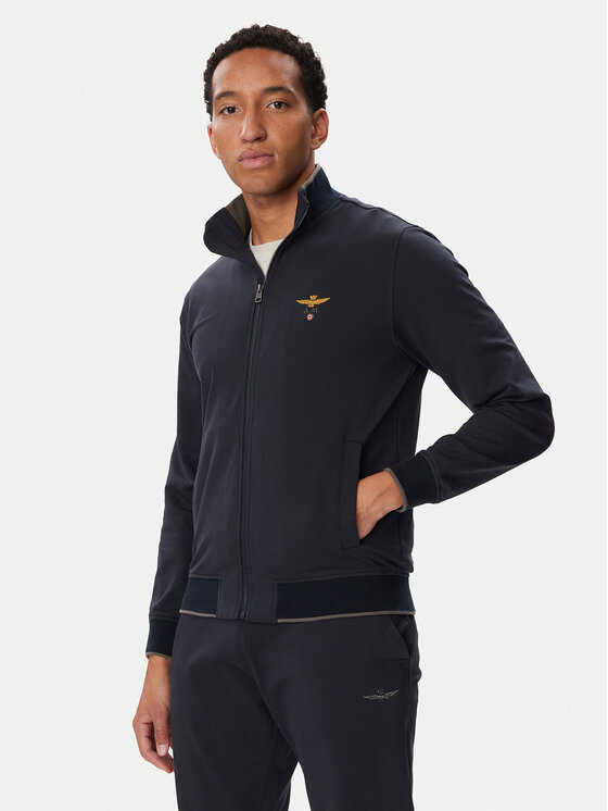Aeronautica Militare Bluza 262FE1956UF00459 Granatowy Regular Fit