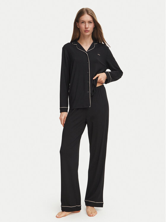 BOSS Piżama 50570970 Czarny Relaxed Fit