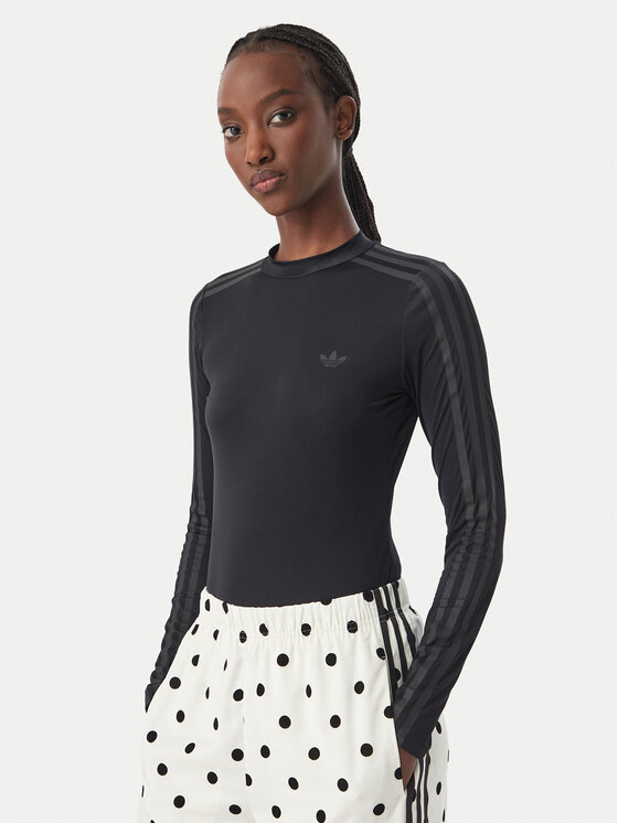 adidas Bluzka Adiluna Season 2 X Jennie Sheer Long Sleeve Long-Sleeve Top LD8931 Czarny Regular Fit