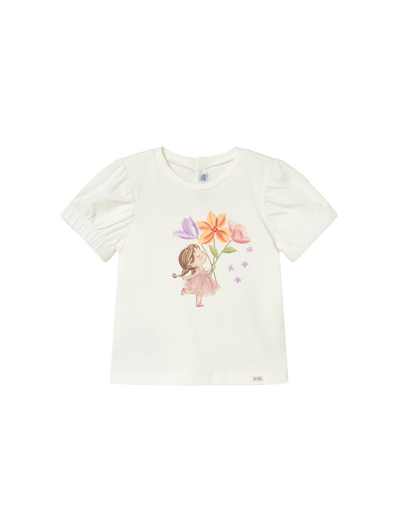 Mayoral T-Shirt 1078 Écru Regular Fit