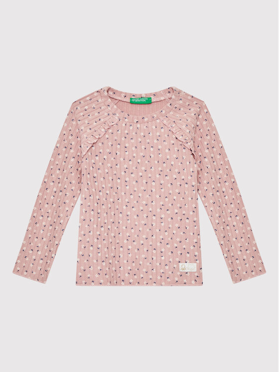 United Colors Of Benetton Bluzka 30J9G104Q Różowy Regular Fit