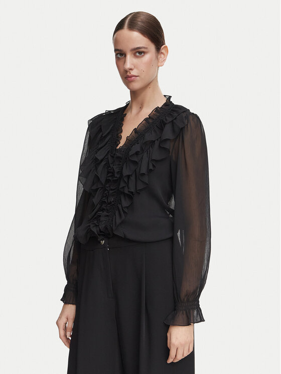 Morgan Bluzka 252-CATHY Czarny Regular Fit