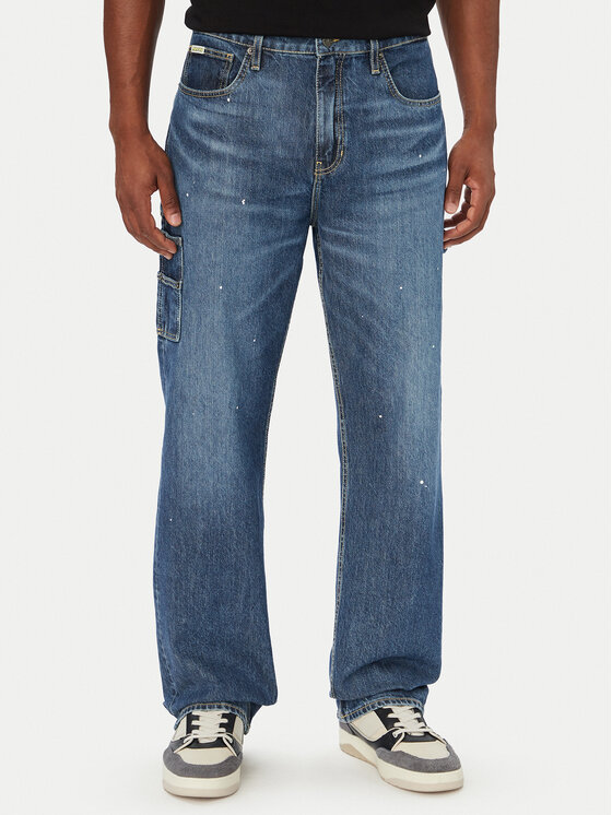 Guess Jeans Jeansy M6YAB3 D2255 Niebieski Relaxed Fit