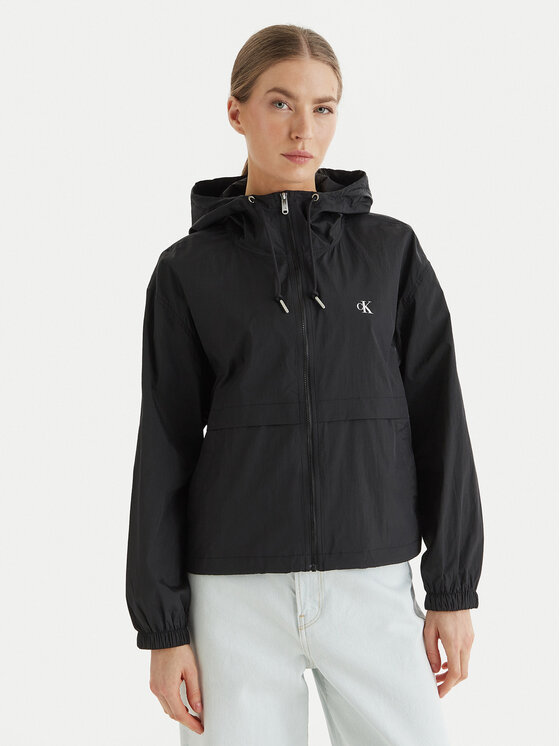 Calvin Klein Jeans Wiatrówka Essential LV047F507G Czarny Regular Fit