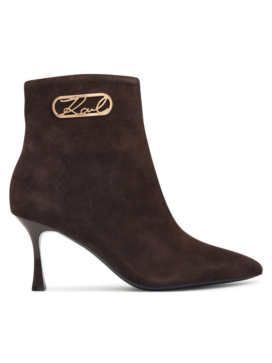 KARL LAGERFELD Botki Sienna KL32747 Brązowy ciemny