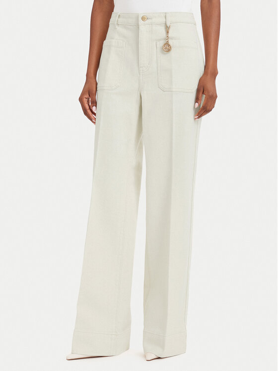 MICHAEL Michael Kors Jeansy MT690ACLSA Kremowy Flared Leg