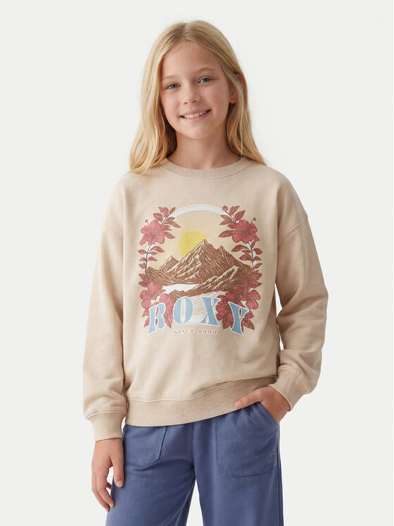 Roxy Bluza Morning Hike Brushed ERGFT04027 Beżowy Regular Fit