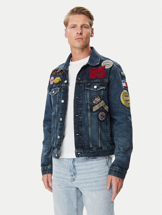 Tommy Jeans Kurtka jeansowa Ryan  DM0DM23488 Granatowy Regular Fit