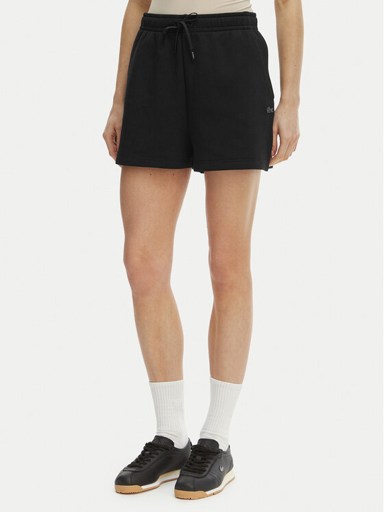 Lacoste Szorty sportowe GF9991 Czarny Regular Fit