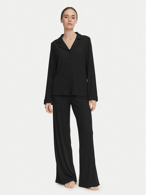 Guess Piżama O6BX04 K5041 Czarny Regular Fit