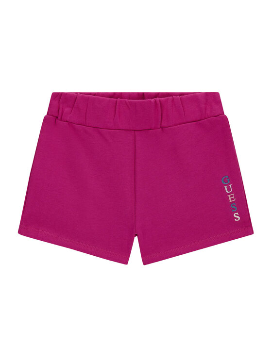 Guess Szorty sportowe K6GD03 KA6R4 Różowy Regular Fit