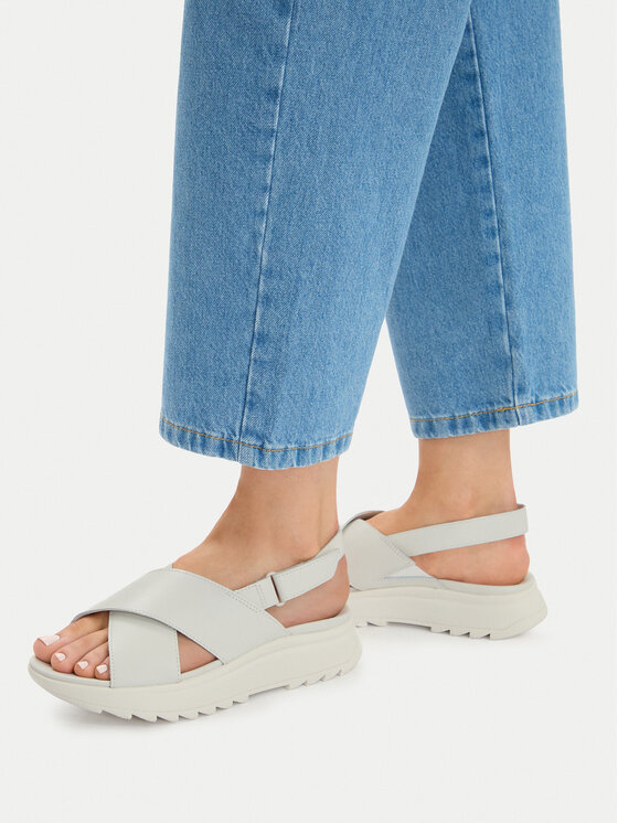 Clarks Sandały DashLite Wish 26186583 Biały