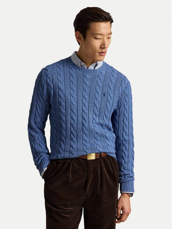Polo Ralph Lauren Sweter 710775885548 Niebieski Regular Fit