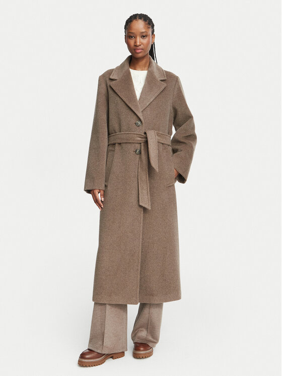 Weekend Max Mara Płaszcz wełniany Bronte 2625016112 Beżowy Regular Fit
