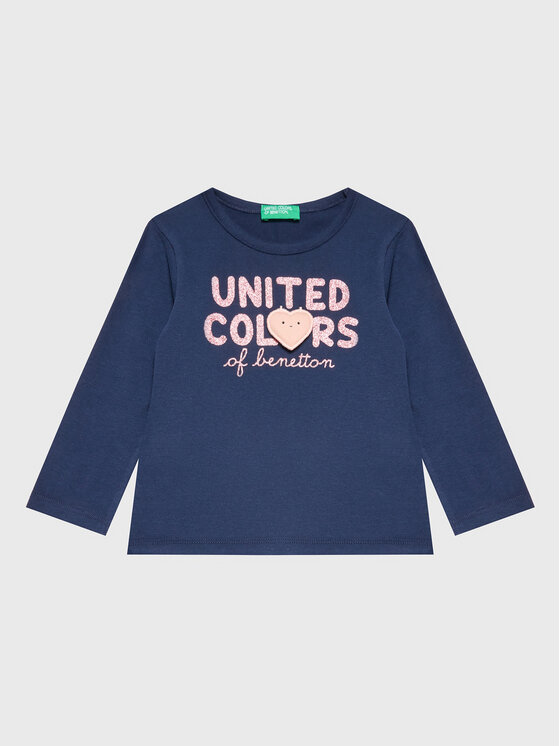 United Colors Of Benetton Bluzka 3ATNG105X Granatowy Regular Fit