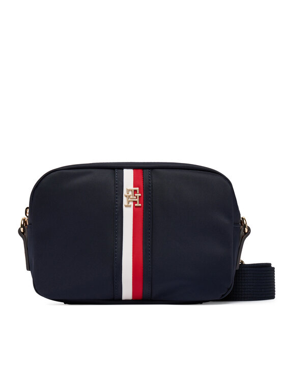 Tommy Hilfiger Torebka Popette Camera Bag Corp AW0AW19023 Granatowy