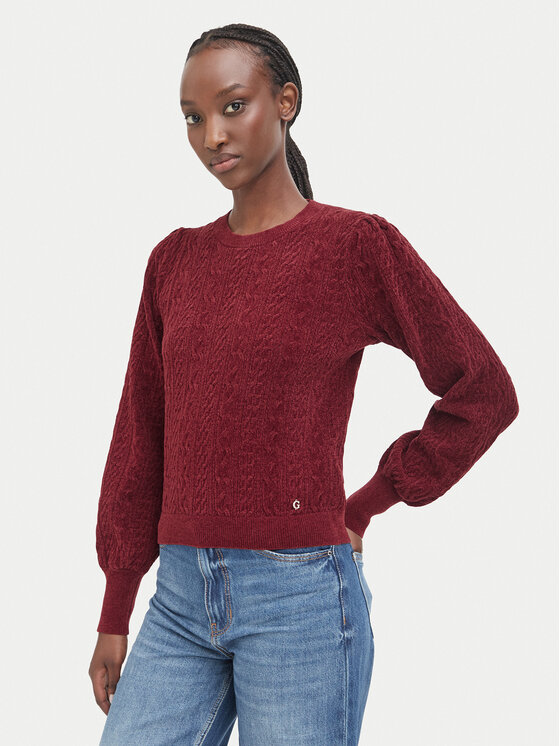 Guess Sweter W6BR44 Z1441 Brązowy Regular Fit