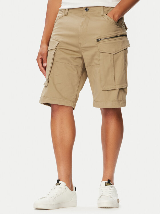 G-Star Raw Szorty materiałowe Rovic D08566-5126-239 Beżowy Relaxed Fit