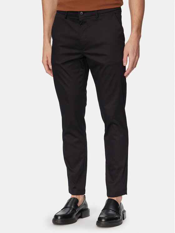 BOSS Spodnie materiałowe P-Kaiton1 50553841 Czarny Slim Fit