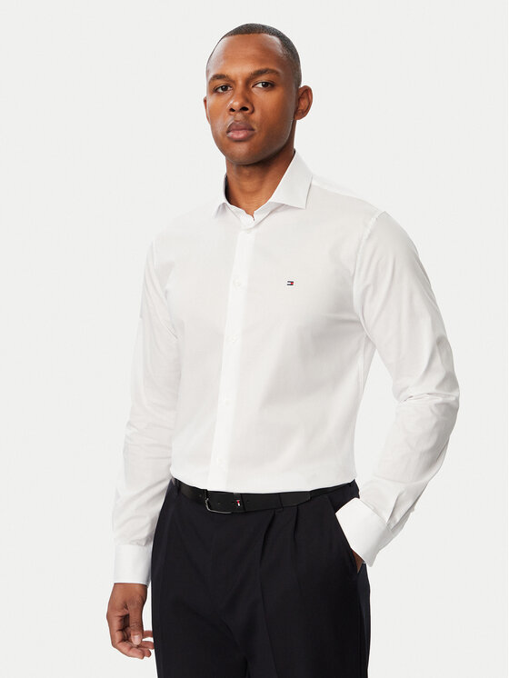 Tommy Hilfiger Koszula MW0MW44710 Biały Slim Fit