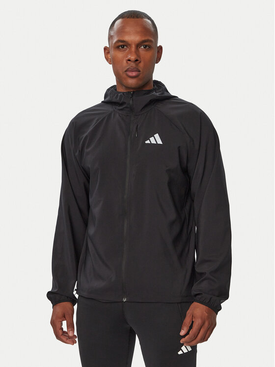 adidas Kurtka do biegania Adi365 Running Essentials JZ7782 Czarny Regular Fit