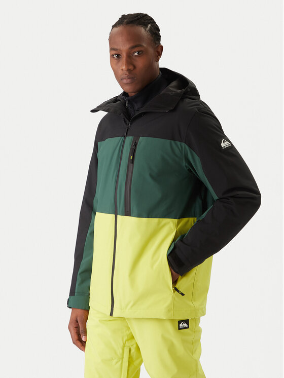 Quiksilver Kurtka snowboardowa Sycamore Block 20K JK EQYTJ03503 Zielony Relaxed Fit
