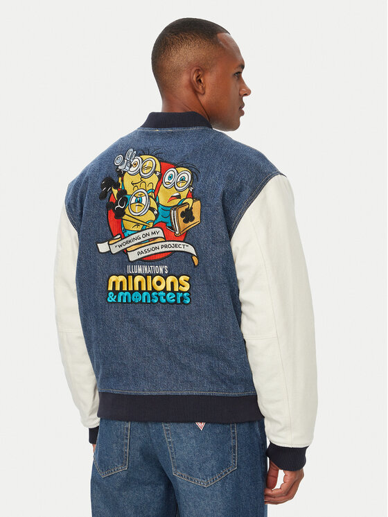 Guess Jeans Kurtka bomber 183630 Niebieski Classic Fit