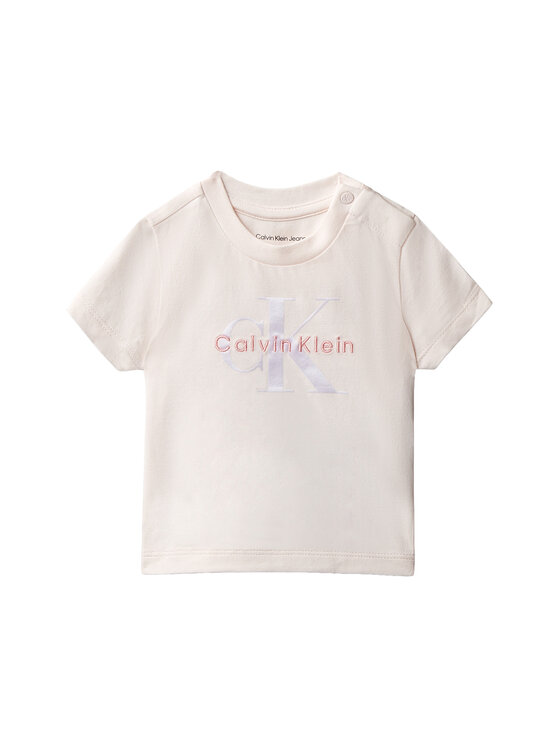 Calvin Klein Jeans T-Shirt LVCKSJA48B Écru Regular Fit