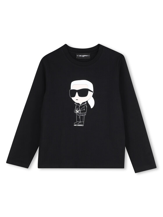 Karl Lagerfeld Kids Bluzka Z31369 D Czarny Regular Fit