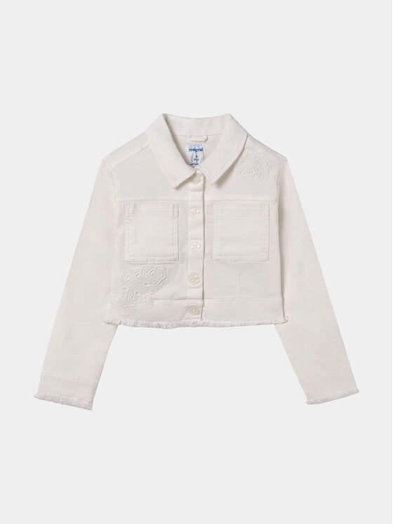 Mayoral Kurtka jeansowa 6459 Biały Regular Fit