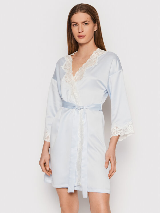 LAUREN RALPH LAUREN Szlafrok I8141226 Niebieski jasny