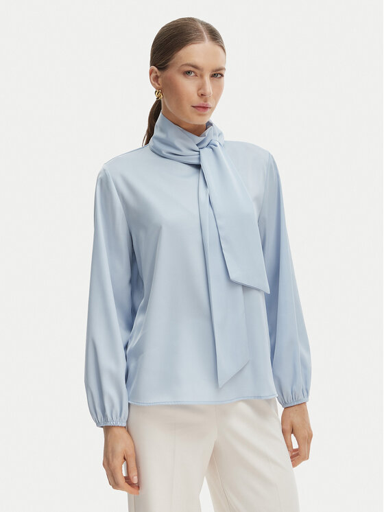 Rinascimento Bluzka CFC0127771003 Błękitny Regular Fit
