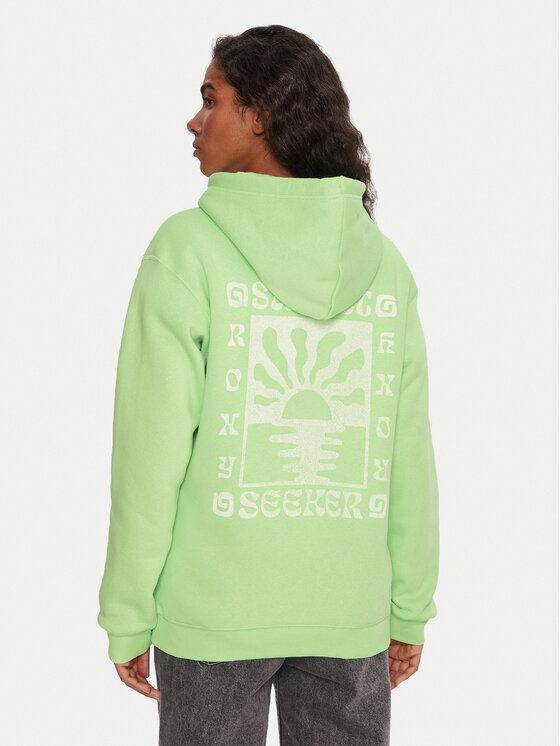 Roxy Bluza Surf Stoked ERJFT05021 Zielony Regular Fit