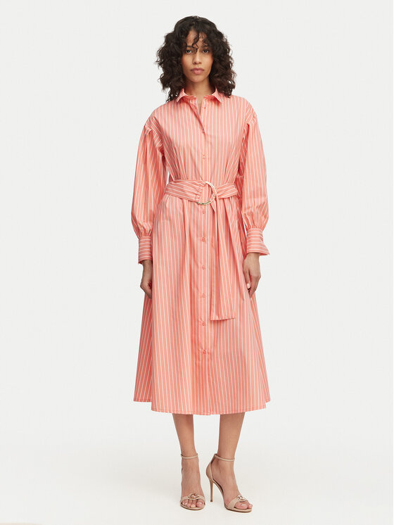LOLA CASADEMUNT Sukienka koszulowa MS2616039 Koralowy Regular Fit