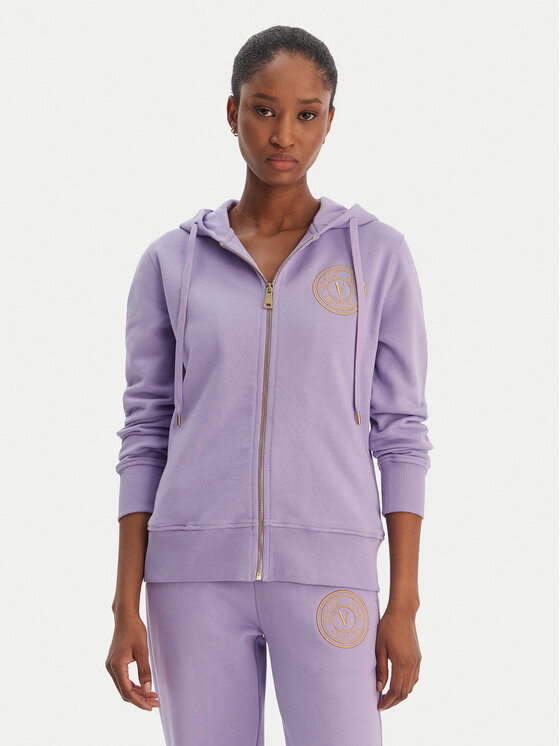 Versace Jeans Couture Bluza 80HAIT02 CF01T Fioletowy Regular Fit