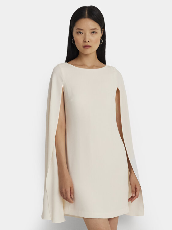 Lauren Ralph Lauren Sukienka koktajlowa 253855210006 Écru Relaxed Fit