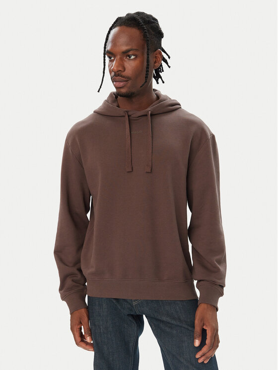 HUGO Bluza Dapo 50486478 Brązowy ciemny Relaxed Fit