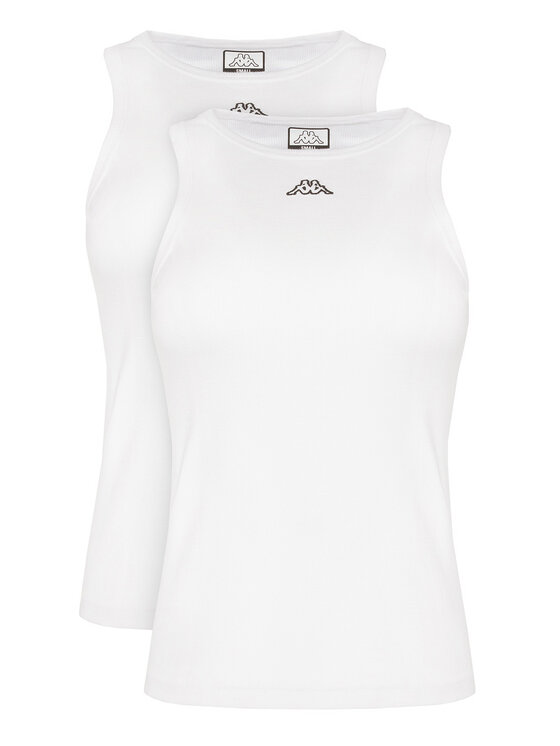 Kappa Komplet topów Logo Benny 322565W Biały Regular Fit