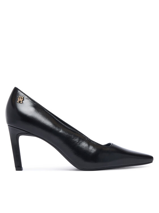 Tommy Hilfiger Szpilki Squared Toe High Heel Lth Pump FW0FW09510 Czarny