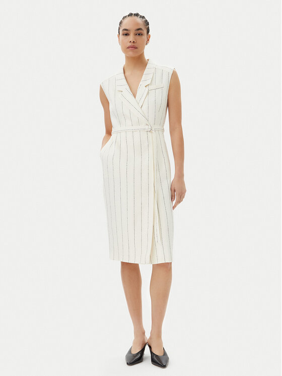 BOSS Sukienka codzienna Drupe 50540617 Kremowy Relaxed Fit