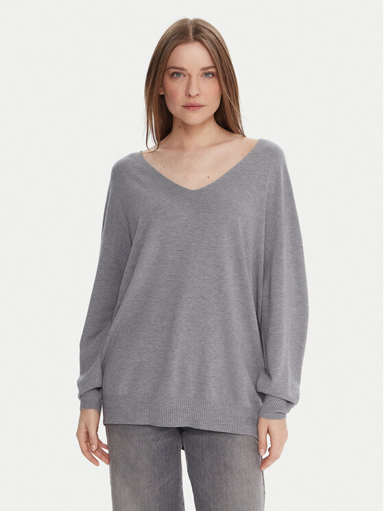 Kontatto Sweter 3M0815C Szary Relaxed Fit