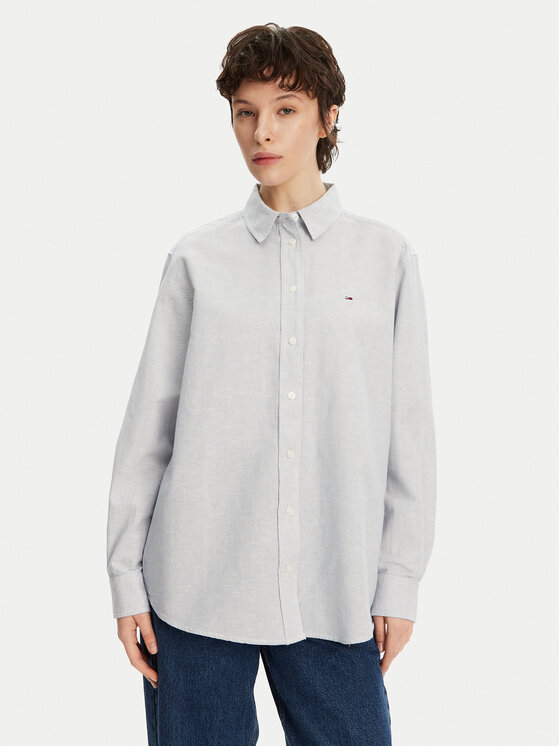 Tommy Jeans Koszula DW0DW20292 Niebieski Relaxed Fit