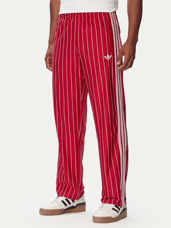 adidas Spodnie dresowe Firebrid Pinstripes Track KR7230 Czerwony Regular Fit
