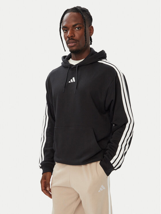 adidas Bluza Essentials 3-Stripes French Terry KY6605 Czarny Regular Fit