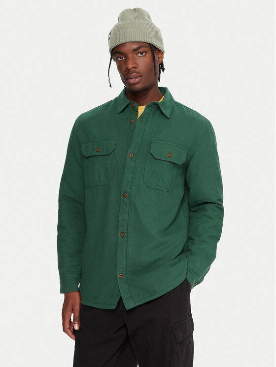 Quiksilver Koszula Husson EQYWT04668 Zielony Regular Fit
