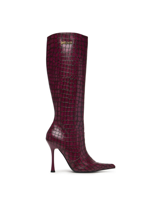 Just Cavalli Kozaki 81RA3S64 ZSE86 Bordowy