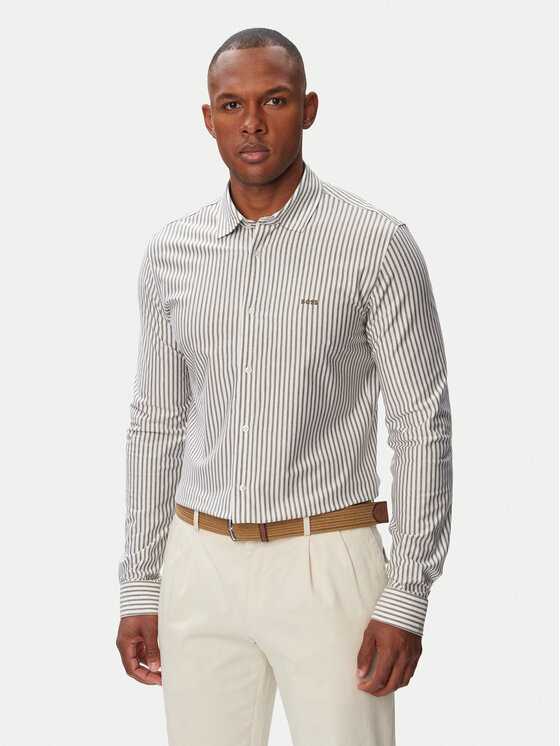 BOSS Koszula Mysoft_2_M 50519748 Zielony jasny Slim Fit